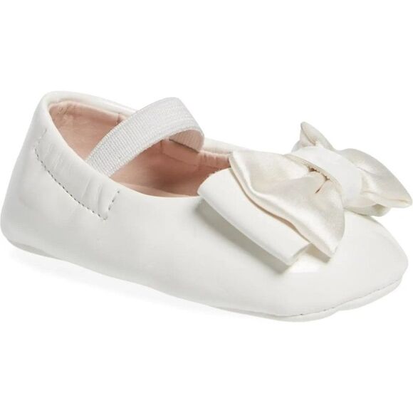 𝅺ruby & Bloom Infant 'Elsie' Mary Jane Flat White - Picture 1 of 8